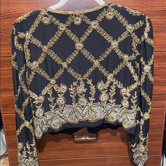 💯pure silk.. handmade vintage sequence ! - Picture 2 of 4